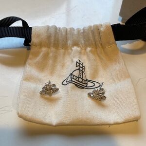 Vivienne Westwood Rhodium Brass Earrings